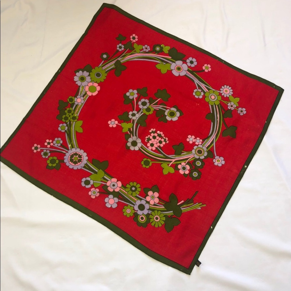 Colorful floral wrap scarf